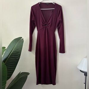 Sz L burgundy Guess dress